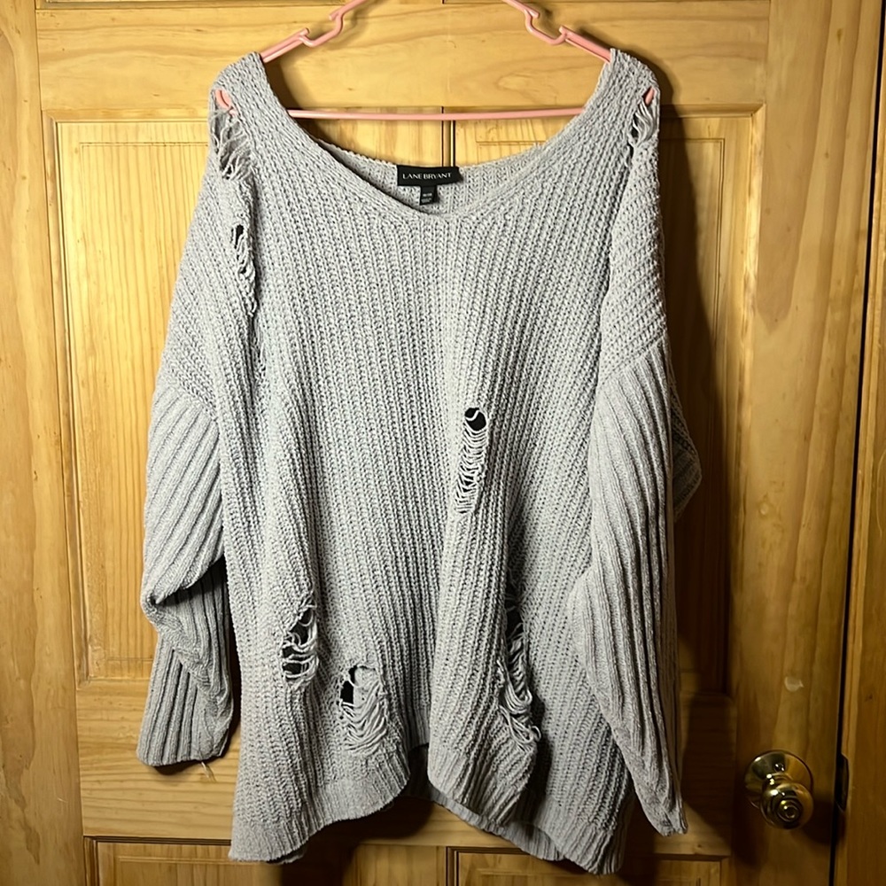 Lane Bryant Distressed Sweater